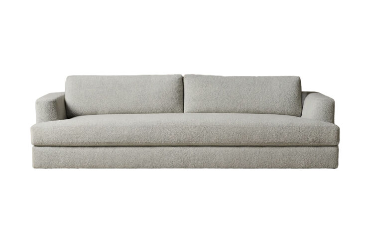 The Maiden Home Varick Sofa in a neutral tone, featuring a clean and structured design.