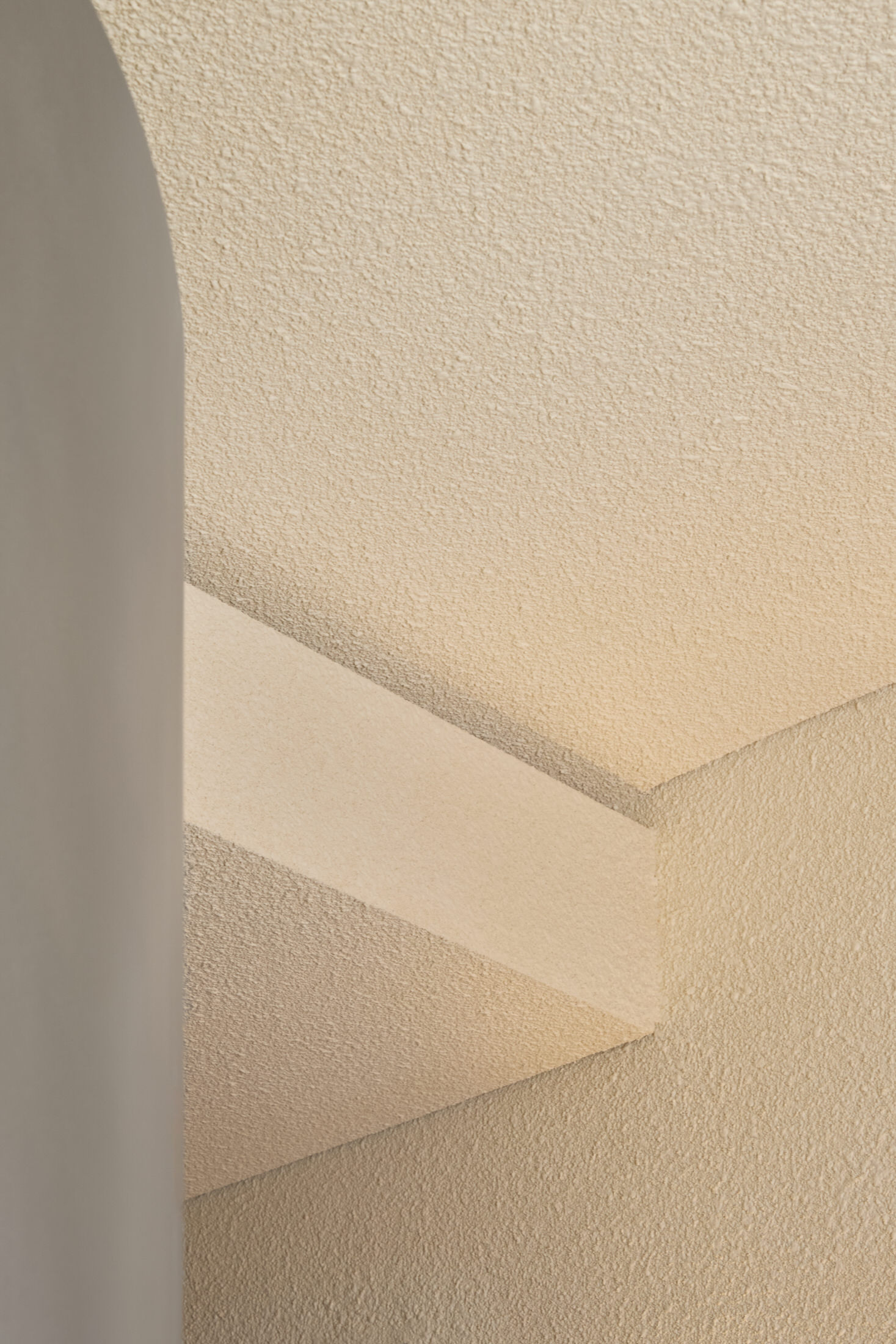 View of the sunken living area from the raised timber walkway.