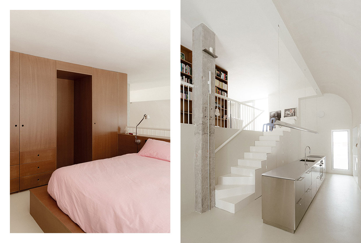 Graphic text stating 'This Madrid Home Proves Compact Living Needs Smart Design, Not More Space'.
