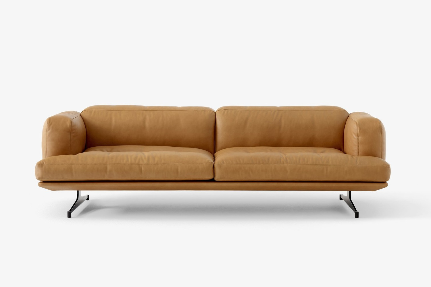 Inland AV23 Three Seater Sofa with slim metal legs.
