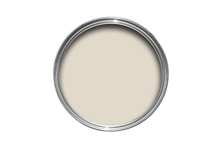 A wall painted in Farrow & Ball's Slipper Satin showing its warm, off-white undertones.