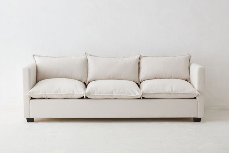 The Organic 2 Arms Modular Sofa from The Futon Shop in a natural beige fabric.