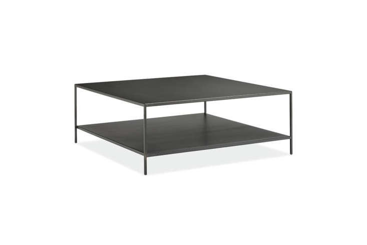 Room & Board Slim Coffee Table in natural steel finish.