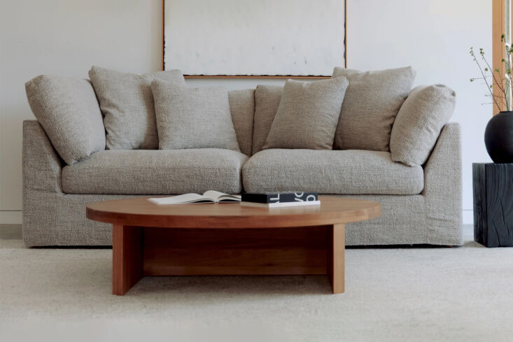A light-colored Sundays Get Together 2-piece modular sofa in a modern interior.